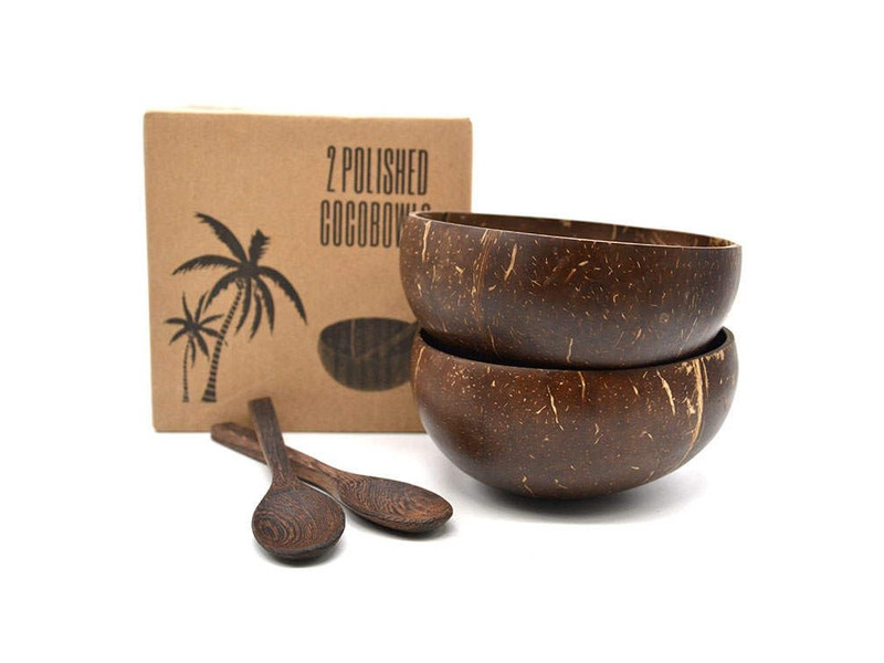 Coconut Bowls Factory Icecream Bowl Crafted Dessert Lacquerd Reusable