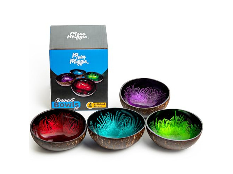 Eco-Friendly Bowl Set Handmade Wooden Bowls Coconut For Soup Diamond Shape