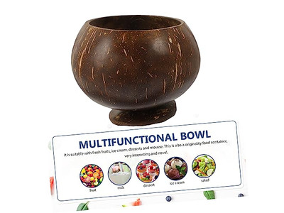 100% Coconut Bowls Coconut-Shell-Bowl Rough Bowl Jumbo 12Cm Snack Half Shell