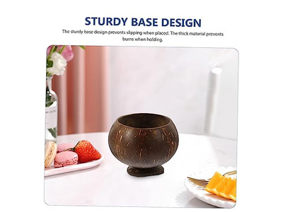 100% Coconut Bowls Coconut-Shell-Bowl Rough Bowl Jumbo 12Cm Snack Half Shell