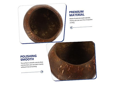 100% Coconut Bowls Coconut-Shell-Bowl Rough Bowl Jumbo 12Cm Snack Half Shell