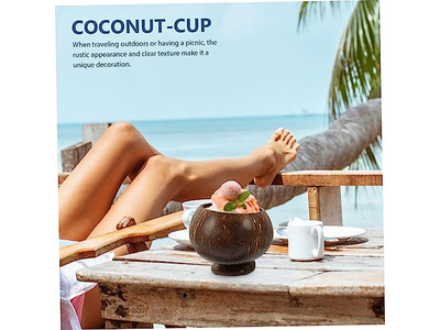 100% Coconut Bowls Coconut-Shell-Bowl Rough Bowl Jumbo 12Cm Snack Half Shell