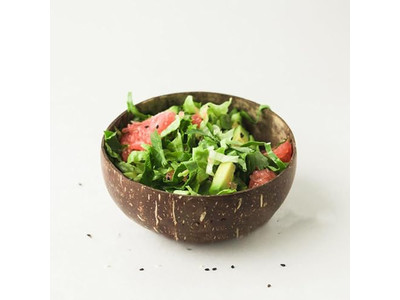 20 Inch Dough Bowl Oval Customised Coconut Bowls Flat Bottom Custom Logo