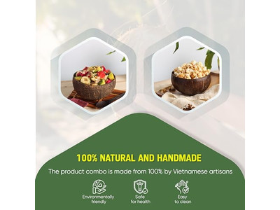 Bamboo Bowls 7 For Food Ice Cream Bowl Of Coconut 32 4 Huge Shell Organic