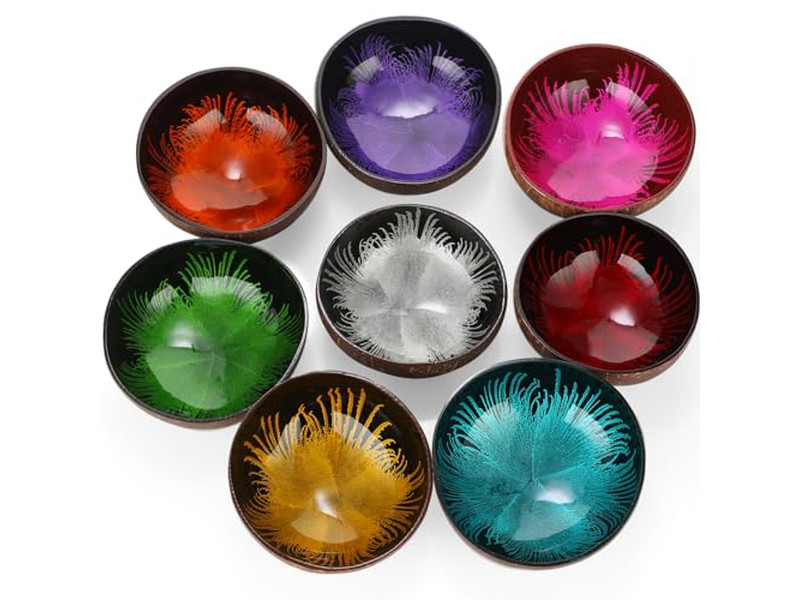Bowl With Spoon Salad Gift Resin Wood Maker Vietnamese Lacquered Bowls Dough