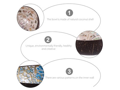 Carving Coconut Bowl Latest Bowls Lacquer Unique Pattern Cluster Shell Spoons