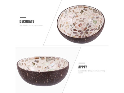 Carving Coconut Bowl Latest Bowls Lacquer Unique Pattern Cluster Shell Spoons