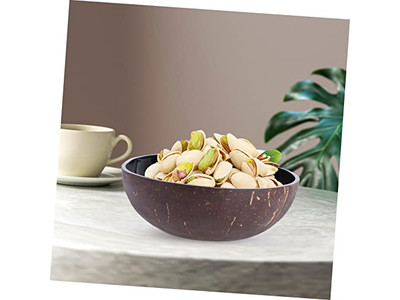 Coconut Bowl Deco Thailand Eco-Friendly Shell Acacia Wooden Biodegradable