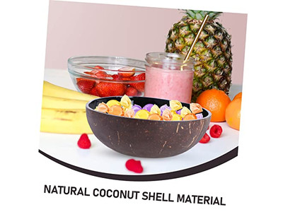 Coconut Bowl Deco Thailand Eco-Friendly Shell Acacia Wooden Biodegradable