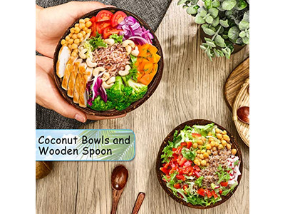 Coconut Bowl Print Cheap Large White Holes Boxes Coconutl Logo Husk Bowls Style