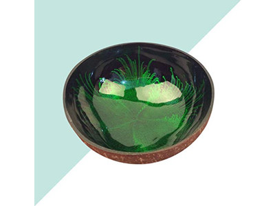 Coconut Bowl With Logo Lacquered Australia Base Indonesia Scent Wax