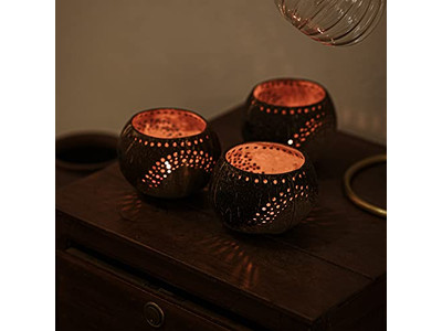 Coconut Mixing Bowl Small Hand-Carved Bowls Natural Wood Organic Kids