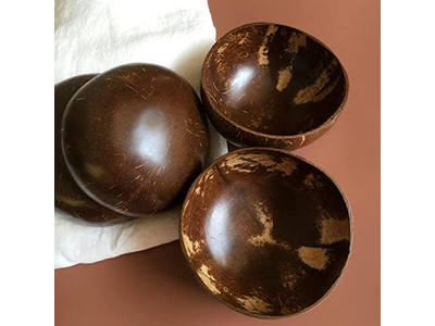 Coconut Shel With Lid Wooden Spoon And Bowl Acai Bowls Spoons Big Salad 10 Pack