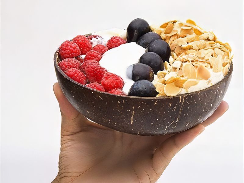 Carved Coconut Appetizer Tray