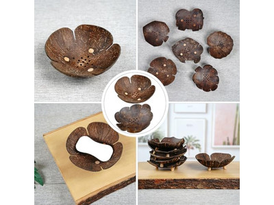 Coconut Shell Decoration Brown With Creative Salsa Coco Bowl Candles In