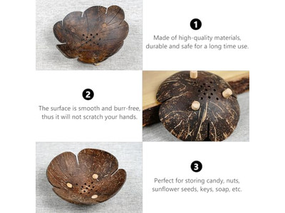 Coconut Shell Decoration Brown With Creative Salsa Coco Bowl Candles In