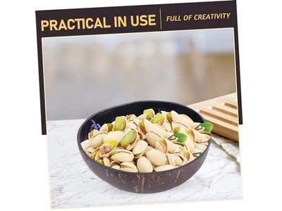 Coconut Shell Unprocessed Key Storage Handmade Serving Bowl Set Big Size Raw