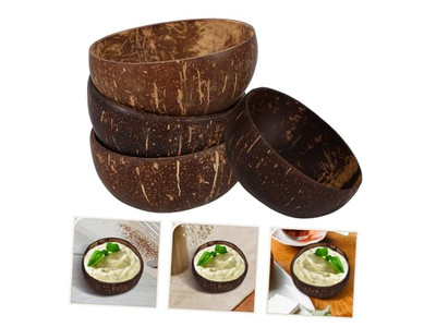 Dinner Coconut Bowl Empty Bowls Manual Handicrafts Shell Spoom Small Plain