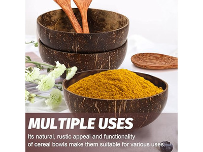 Dough Bowl Coconut Shell Logo Handmade Wood Rustic Wooden Tool Tray