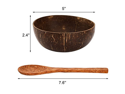 Serving Bowl Bamboo Bowls Coconuts Coconut Forks Cocopalm Dish Spoon Stand Plate