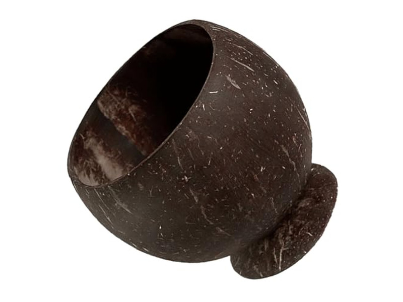 Set Of One Coconut Bowl Look Alike With Stand Vietnamese Bowls Logo Cover