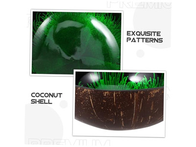 Thailand Natural Bowl Acacia Salad Set Food Safe Coconut Coloured Bowls