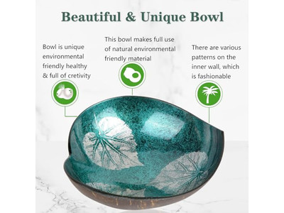 Wooden Bowl Set Big Coconut Raw Lid Hot Decorations Handcrafted Products